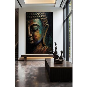 Buddha Kanvas Tablo – Yoga Ve Meditasyon Temalı Duvar Sanatı – Lotus Ve Hediye 90x150 cm