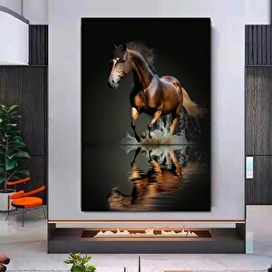 At Kanvas Duvar Sanatı Baskısı; At Kanvas Baskısı; At Kanvas Resmi; Şahlanan At Kanvas Dekor; Modern 60x90 cm