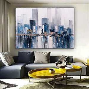 Soyut Şehir Tablosu – New York Silueti, Kentsel Duvar Sanatı