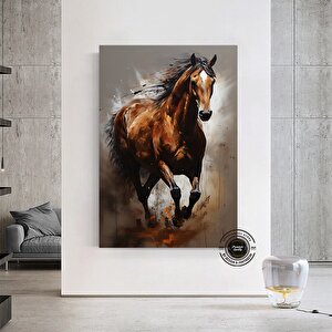 Vahşi At Kanvas Duvar Sanatı Baskısı, Koşan At Duvar Sanatı, Hayvan Kanvas Baskılar Duvar Dekoru