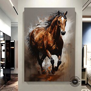 Vahşi At Kanvas Duvar Sanatı Baskısı, Koşan At Duvar Sanatı, Hayvan Kanvas Baskılar Duvar Dekoru