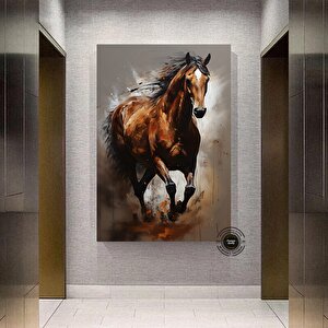 Vahşi At Kanvas Duvar Sanatı Baskısı, Koşan At Duvar Sanatı, Hayvan Kanvas Baskılar Duvar Dekoru 40x60 cm
