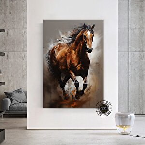 Vahşi At Kanvas Duvar Sanatı Baskısı, Koşan At Duvar Sanatı, Hayvan Kanvas Baskılar Duvar Dekoru