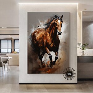 Vahşi At Kanvas Duvar Sanatı Baskısı, Koşan At Duvar Sanatı, Hayvan Kanvas Baskılar Duvar Dekoru