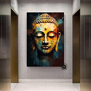 Buda Kanvas Tablosu, Yoga Sanatı, Meditasyon Baskısı, Buda Duvar Manzarası, Budist Duvar Dekoru 60x90 cm