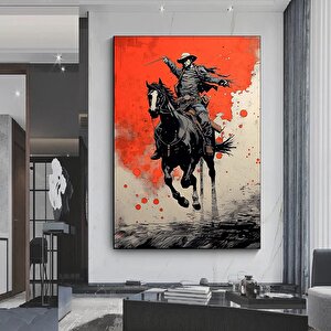 Kovboy Resimleri, Kovboy Ve At Duvar Sanatı, Kovboy Posteri Duvar Baskısı 50x70 cm