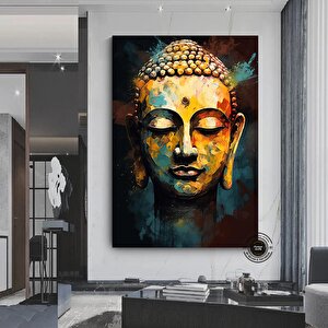 Buda Kanvas Tablosu, Yoga Sanatı, Meditasyon Baskısı, Buda Duvar Manzarası, Budist Duvar Dekoru 100x200 cm