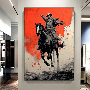 Kovboy Resimleri, Kovboy Ve At Duvar Sanatı, Kovboy Posteri Duvar Baskısı 40x60 cm