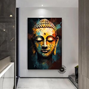 Buda Kanvas Tablosu, Yoga Sanatı, Meditasyon Baskısı, Buda Duvar Manzarası, Budist Duvar Dekoru 120x150 cm