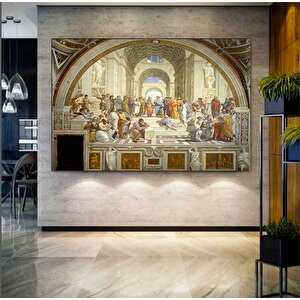 Atina Okulu Kanvas Reprodüksiyonu – Raphael Ve Sokrates Tablosu – Tarihi Sanat