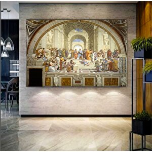 Atina Okulu Kanvas Reprodüksiyonu – Raphael Ve Sokrates Tablosu – Tarihi Sanat