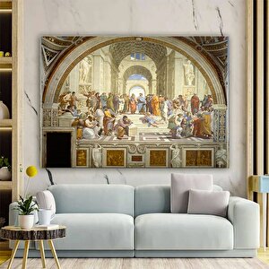 Atina Okulu Kanvas Reprodüksiyonu – Raphael Ve Sokrates Tablosu – Tarihi Sanat 150x250 cm