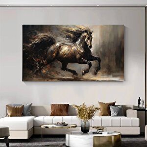At Kanvas Tablo; Şahlanan At Tablosu; Modern Ofis Dekoru