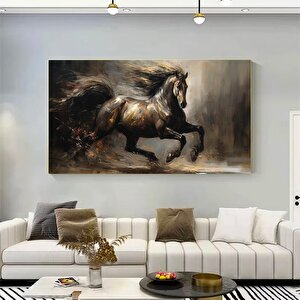 At Kanvas Tablo; Şahlanan At Tablosu; Modern Ofis Dekoru