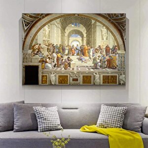 Atina Okulu Kanvas Reprodüksiyonu – Raphael Ve Sokrates Tablosu – Tarihi Sanat 120x150 cm