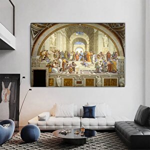 Atina Okulu Kanvas Reprodüksiyonu – Raphael Ve Sokrates Tablosu – Tarihi Sanat