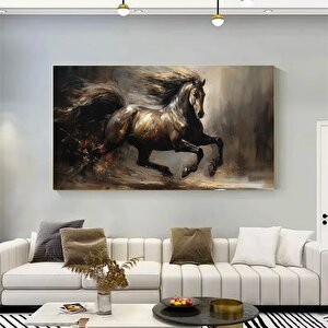 At Kanvas Tablo; Şahlanan At Tablosu; Modern Ofis Dekoru