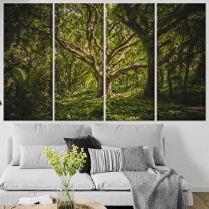 Orman Duvar Sanatı, Doğa Ve Ağaç Temalı Duvar Kanvası 80x150 cm