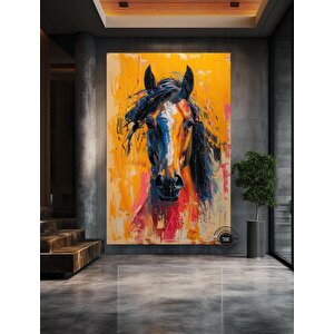 Soyut At Tablosu Kopyası | Renkli At Portresi | Asmaya Hazır