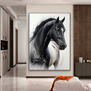 At Kanvas Tablo; Şahlanan At Dekoru; Modern Duvar Dekoru; Ofis Dekoru 30x40 cm