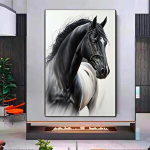 At Kanvas Tablo; Şahlanan At Dekoru; Modern Duvar Dekoru; Ofis Dekoru 30x40 cm