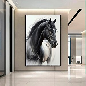At Kanvas Tablo; Şahlanan At Dekoru; Modern Duvar Dekoru; Ofis Dekoru