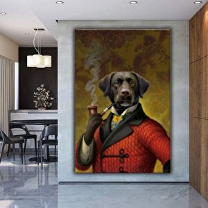 İskoç Terrierli İskoç Köpek Kanvas Tablosu, Köpek Çizimli Duvar Dekoru, Köpeksever Hediye