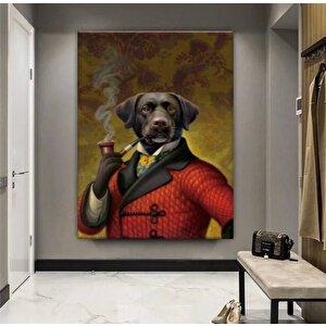 İskoç Terrierli İskoç Köpek Kanvas Tablosu, Köpek Çizimli Duvar Dekoru, Köpeksever Hediye