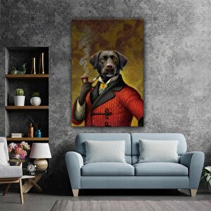 İskoç Terrierli İskoç Köpek Kanvas Tablosu, Köpek Çizimli Duvar Dekoru, Köpeksever Hediye 70x100 cm