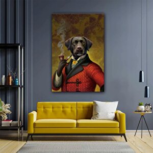 İskoç Terrierli İskoç Köpek Kanvas Tablosu, Köpek Çizimli Duvar Dekoru, Köpeksever Hediye 40x60 cm