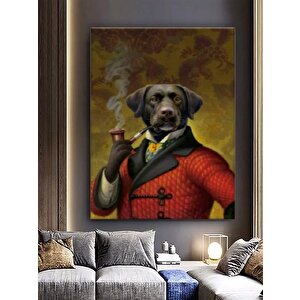 İskoç Terrierli İskoç Köpek Kanvas Tablosu, Köpek Çizimli Duvar Dekoru, Köpeksever Hediye