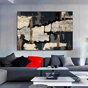 Soyut Kanvas Baskı; Petrol Boya Sanatı; Renkli Duvar Sanatı 90x150 cm