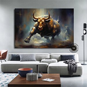 Boğa Kanvas Resmi; Renkli Boğa; Boğa Tablo Sanatı; Boğa Duvar Dekoru; Highland İneği; Soyut Boğa Kan 120x180 cm