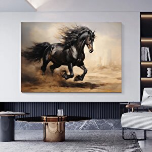 At Kanvas Tablo; Şahlanan At; Ofis Dekor 120x150 cm