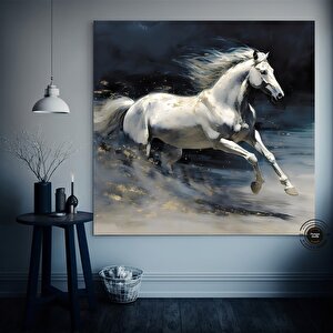 Soyut At Tablosu, Büyük Orijinal At Kanvas Tablosu, At Posteri, Duvar Sanatı Kanvas Tasarımı