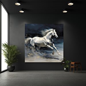 Soyut At Tablosu, Büyük Orijinal At Kanvas Tablosu, At Posteri, Duvar Sanatı Kanvas Tasarımı