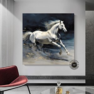 Soyut At Tablosu, Büyük Orijinal At Kanvas Tablosu, At Posteri, Duvar Sanatı Kanvas Tasarımı