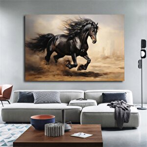 At Kanvas Tablo; Şahlanan At; Ofis Dekor 140x200 cm