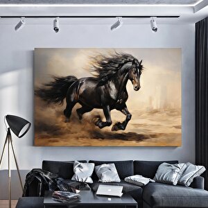 At Kanvas Tablo; Şahlanan At; Ofis Dekor