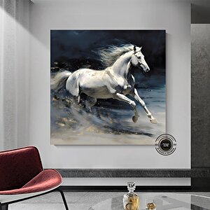 Soyut At Tablosu, Büyük Orijinal At Kanvas Tablosu, At Posteri, Duvar Sanatı Kanvas Tasarımı