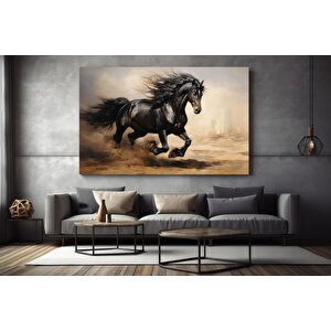 At Kanvas Tablo; Şahlanan At; Ofis Dekor