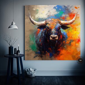 Boğa Kanvas Tablosu; Renkli Boğa; Yayla İneği; Soyut Boğa Kanvas; Büyük Boğa Sanatı