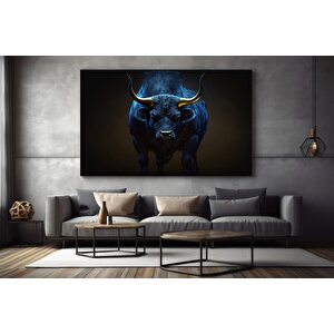 Boğa Kanvas Sanatı - Altın & Siyah; Finans Merkezi Dekoru