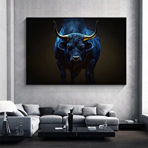 Boğa Kanvas Sanatı - Altın & Siyah; Finans Merkezi Dekoru