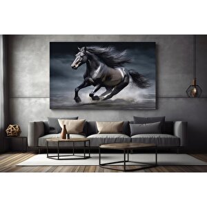 Şahlanan At Kanvas Tablo; Modern Dekor
