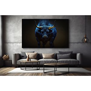 Boğa Kanvas Sanatı - Altın & Siyah; Finans Merkezi Dekoru