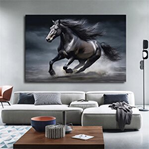 Şahlanan At Kanvas Tablo; Modern Dekor 120x150 cm