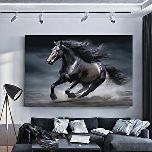 Şahlanan At Kanvas Tablo; Modern Dekor