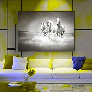 Beyaz Atlar Tablosu – Duvar Sanatı Baskısı, At Portresi