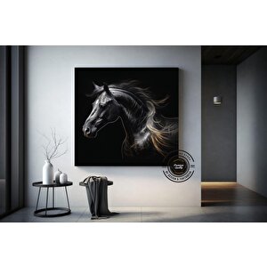 Siyah At Duvar Sanatı – Çerçeveli Veya Çerçevesiz Kanvas